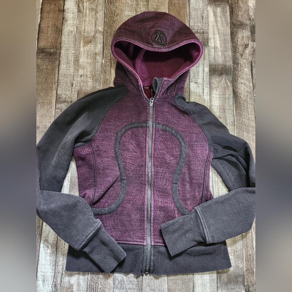 Lululemon Scuba Hoodie Plum Black Full Zip Up Hoodie
